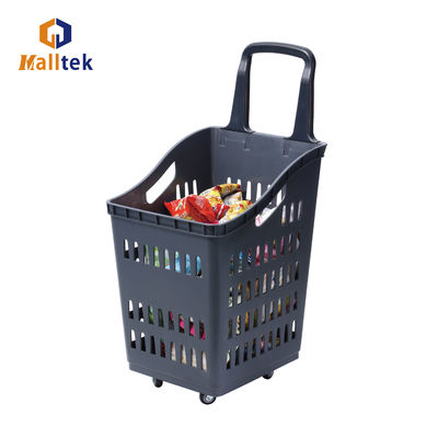 70L Large Capacity Plastic Shopping Basket For Supermarket