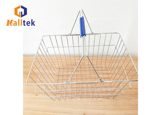 28L Metal Grid Supermarket Carry Shopping Basket 450*320*200mm