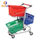 3 Baskets Supermarket Shopping Trolley For Grocery 100KG Loading