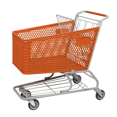 Customizable Half Plastic Shopping Trolley Cart For Supermarket