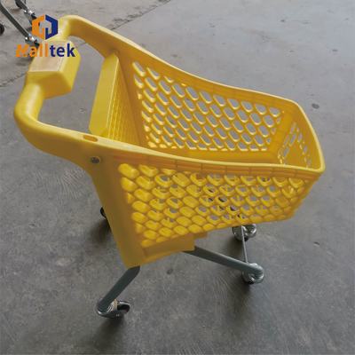 Half Plastic Kids Trolley For Supermarket Shopping With Colourful Design