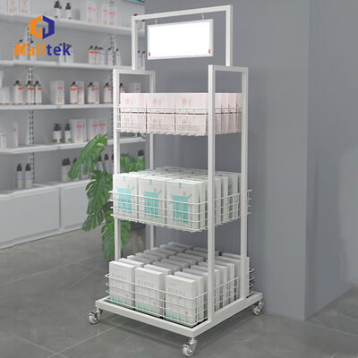 Customized Supermarket Promotion Mesh Cage With Wheels