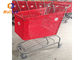 100L Supermarket Plastic Shopping Cart With TPR Wheels